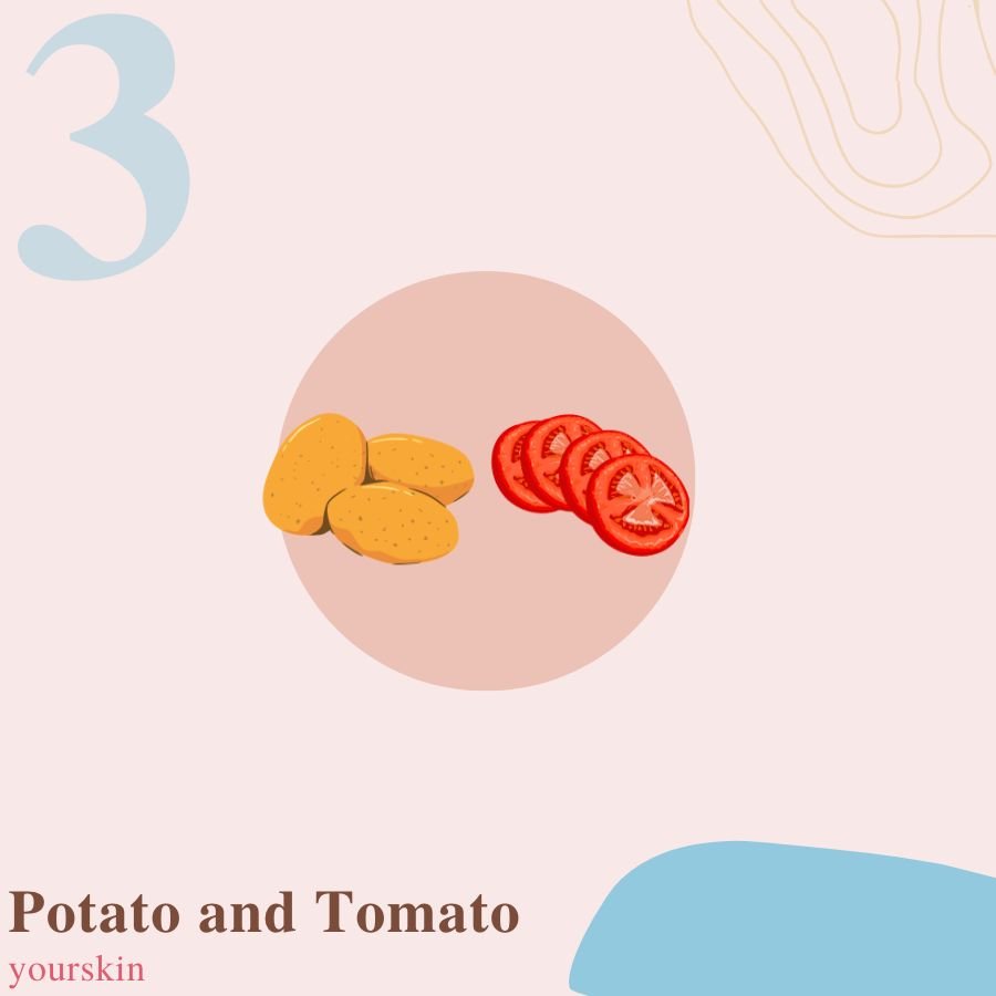 Using potato and tomato for tan removal mask