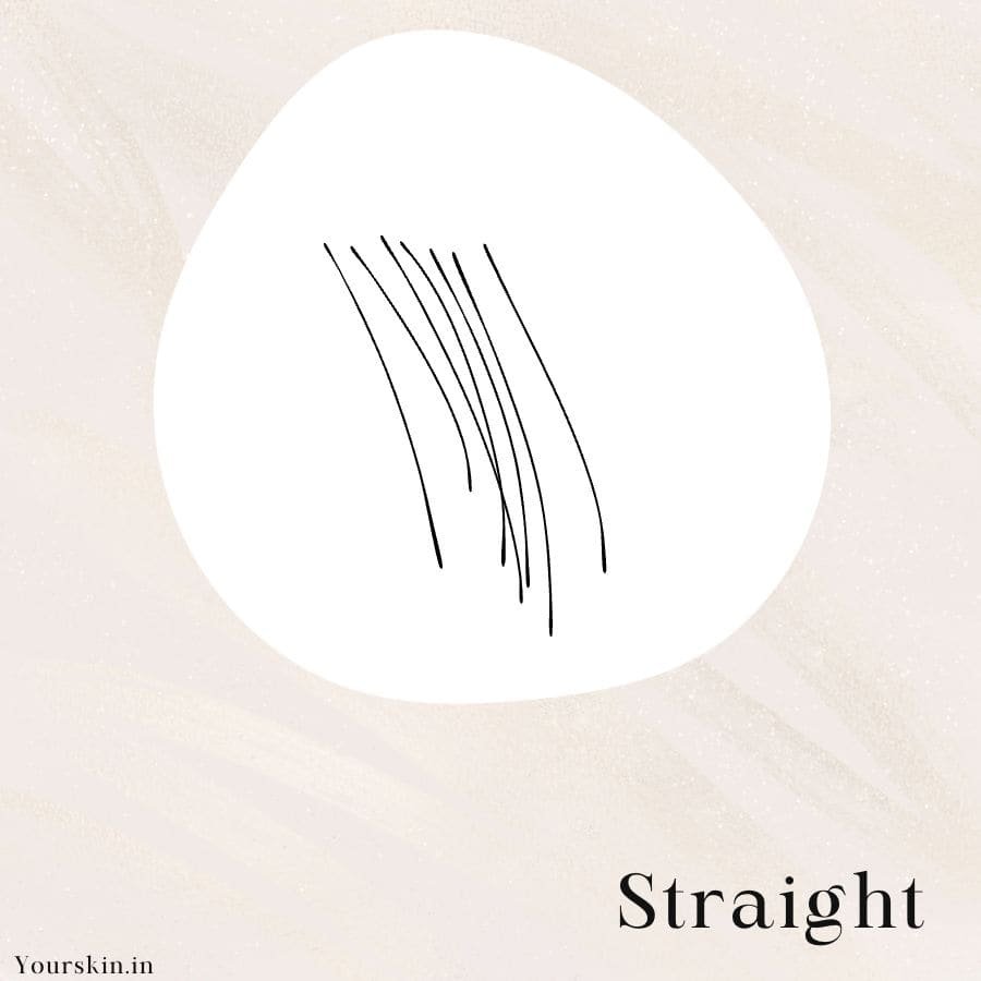 Illustration of straight hair