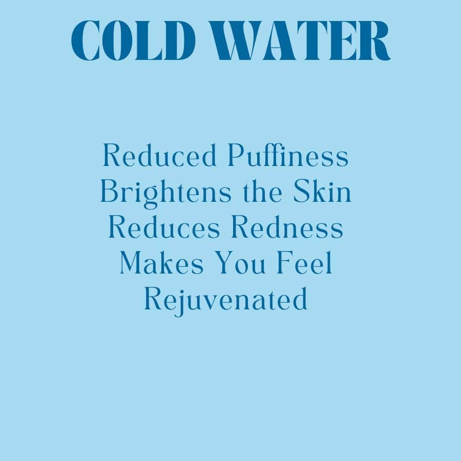 Benefits of washing your face with cold water